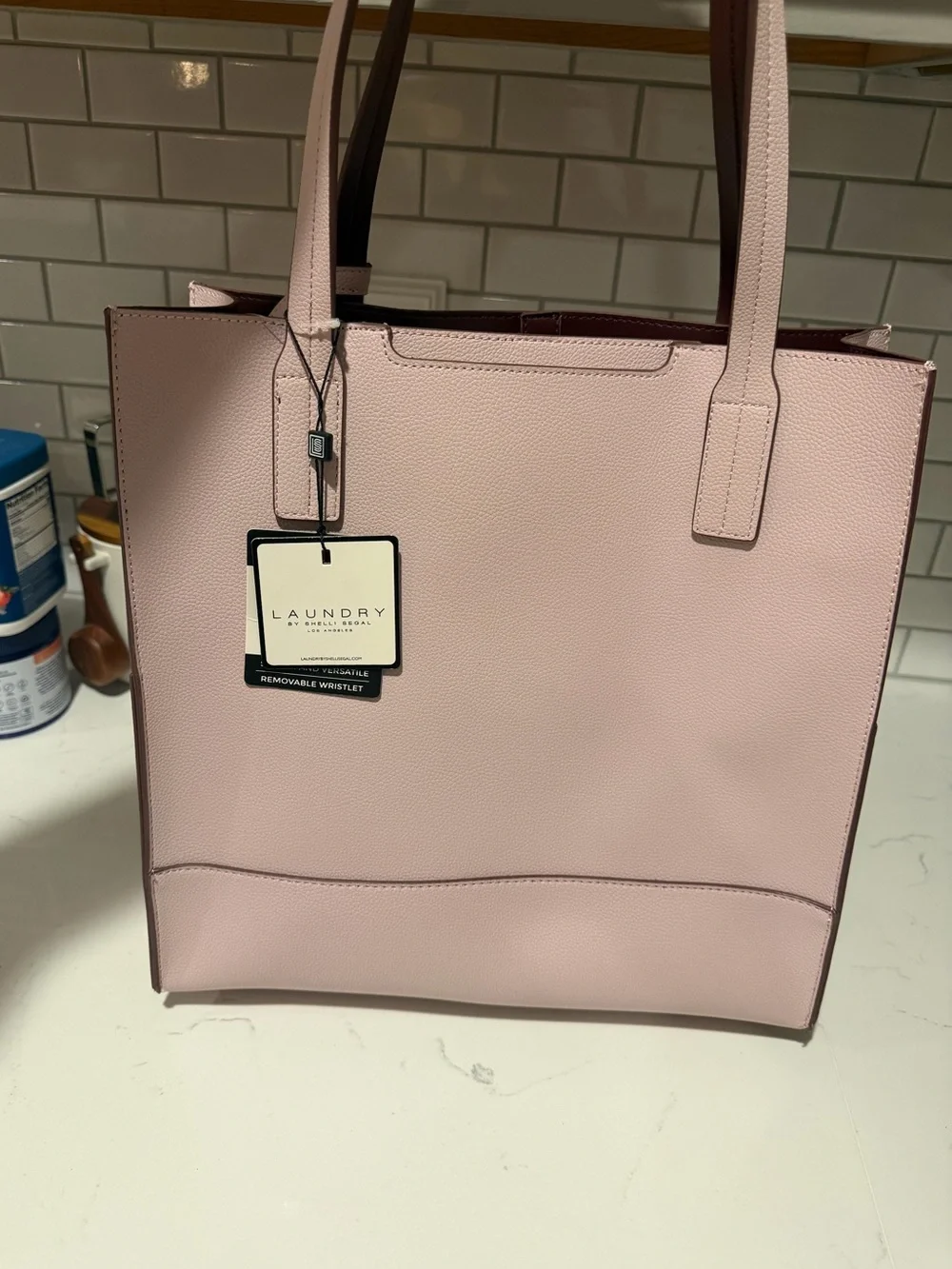 Laundry By Shelli Segal Blush Pink Structured Tote